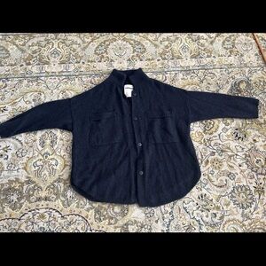 Cordera alpaca wool oversized Navy Blue Women's Cardigan